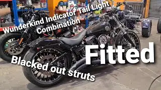 Wunderkind Indicator Tail Light Combination Fitted on the Harley Davidson  Breakout