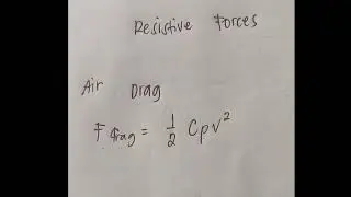Differential Analysis of a massive rope, Resistive force low speed cases, intro to resistive forces.
