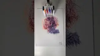 Scarlett Johansson Portrait - Bic pens - Custom Plotter V1