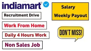 Indiamart work from home Non sales jobs 2022 - Job Vacancy 2022