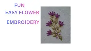 Fun & Easy Flower Embroidery 🌸 | Simple Hand Embroidery for Beginners #shorts
