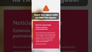 TXBIT encerrando opera&ccedil;&otilde;es, saquem seus saldos. #criptomoedas #corretoras #txbit