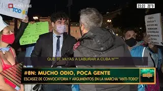 Mucho odio y poca gente en la manifestaci&oacute;n del 8N: Informe de Lautaro Maislin