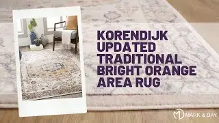 Korendijk Updated Traditional Bright Orange Area Rug