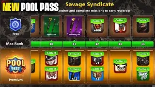 New Pool Pass SAVAGE SYNDICATE Season Level Max + Pool Father 100M Table 8 Ball Pool