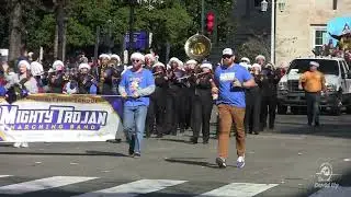 Garner High School Marching Band in the 2025 Raleigh Christmas Parade