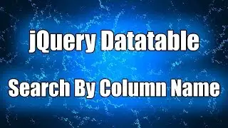 Datatable - Search By Column