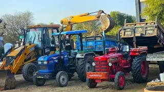 JCB 3dx Eco Excellence Loading Mud | Mahindra 475 | Eicher 485 | New Holland 3630 |Swaraj 855 Kuboa