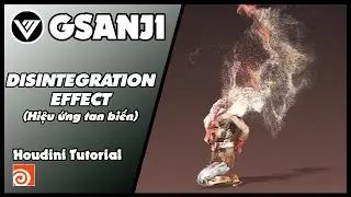 Disintegration Effect (Tan Biến) - Particles Sim | Houdini Tutorial | Hip File