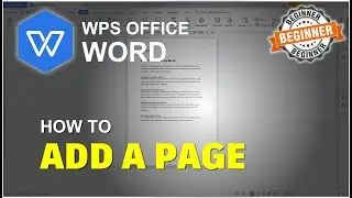 WPS Office How To Add A Page Tutorial