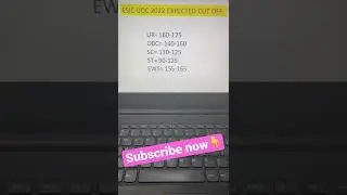 ESIC UDC 2022 Expected cut off