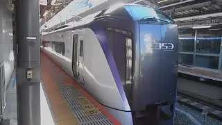 E353系モトS104編成特急あずさ25号松本行き新宿駅10番線発車シーン