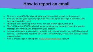 How to fix junk or spam mail setting in SBCGlobal Net mail account video
