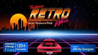 Affinity Designer - The Ultimate Retrowave Vector Resource Pack (Includes Assets)