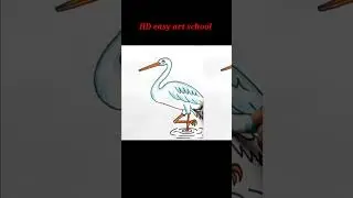 Heron drawing from number 9 easily drawing.