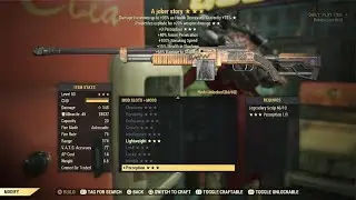 Fallout 76 making Godrolls