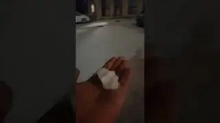 Making Snow Ball Fun at Night