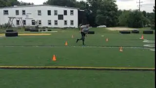 Cone Drills Zig-Zag: Sprint cutting at each cone