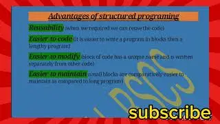 Advantages of structural programming. why structural programming is very easy for a user