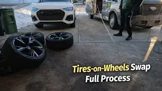 Mobile Tire Service - Tires-on-Wheels Swap - Full-size Process 