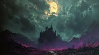 Gothic Moonrise | Dark Castle Landscape | 4K TV Art Screensaver (No Music)