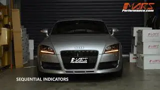 Mars Performance FV Style 3D DRL LED Projector Head Lights with Sequential Indicator for AUDI TT 8J