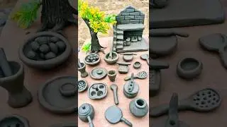 diy amazing technique make handmade kitchen set with clay/polymer clay new kitchen set