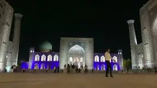 Illuminating History: The Registan Square Sound and Light Show | Mesmerizing Samarkand, Uzbekistan