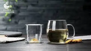 Transparent Thickened Glass Tea Cup With Infuser