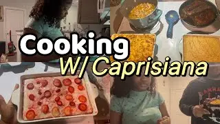 Cooking Sunday Dinner🍽️ W/ Caprisiana ✨: Ribs, Mac & Cheese, Cornbread, and Tres Leches Cake Recipe🎂