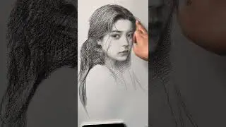 Master skill! Do you like this sound? #fypdrawing #asmrdrawing #charcoaldrawing #portraitdrawing