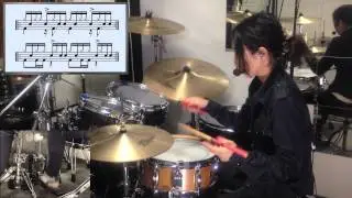 ムールドラムスチューブ 　ドラムセットでパラディドル　(Paradiddles on the drum set)