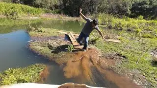 Vou tentar retirar o mato do Lago do jeito mais difícil