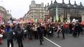 Drums of Protest at the Demo against Cuts on Parliament Square