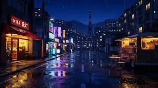 Rainy Night Tokyo Aesthetic 🌧️ 80s Lofi for Study, Focus & Relax