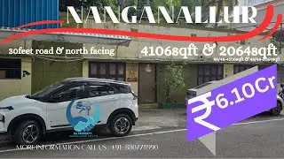 chennai nanganallur residential plot for sale  in 4106sqft 2064sqft 30feet road gsr road cmda