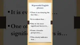 High-scoring English phrases for Essay in exams.