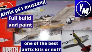 Собери и покрась модель Airfix Mustang P51 в масштабе 1/72 с красным хвостом.