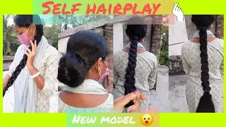 Braid making // braid tutorial by new beautiful model//long hair rapunzal// hairplay//hair fantasy 