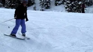 MA wedge christie skiing