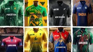 Champions Trophy 2025 All Team Jerseys | Special Look at Pakistan's Unique Kit!