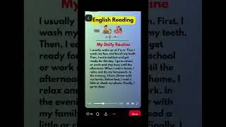 English Reading - Daily routine