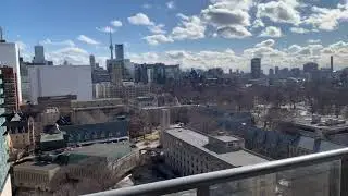 Let the sunshine in this luxury condo at 77 Charles Street West with 50 ft of Balcony & 3 walkouts
