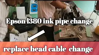Epson L-380 ink pip change🥰😂🔥replace head cable change #Tech computer Partha