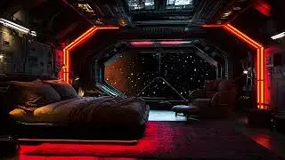 Sleeping in Deep Space 🌌 | Relaxing Starship Sounds & White Noise for Inner Peace & Focus