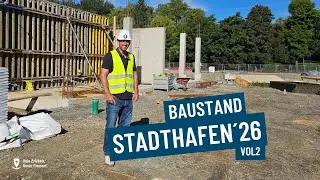 Hochbau, Kanuhaus & mehr - Aktueller Baustand Stadthafen&acute;26 Leipzig - 03.09.2025 V-Log 2