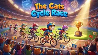 The Cats Cycle Race🚴| Cartoon for kids | Perfect Paws 🐾