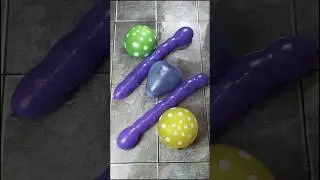 Polka Dot with Purple Heart Balloon popping Reverse ASMR