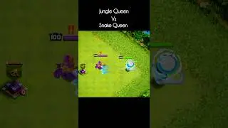 Jungle Queen Vs Snake Queen  |  Clash of clans | #clashofclans #coc #sumit007live #shorts