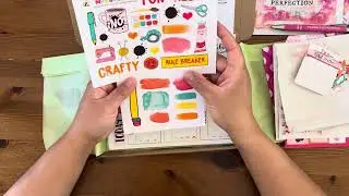 Lollipop box club (April kit) inspired flip flop journal